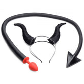 DEVIL TAIL ANAL PLUG AND HORNS SET - BLACK